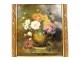 HSP painting A. Delvigne still life bouquet of flowers gilded frame 19th century