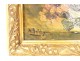 HSP painting A. Delvigne still life bouquet of flowers gilded frame 19th century