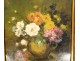 HSP painting A. Delvigne still life bouquet of flowers gilded frame 19th century