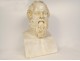 Sculpture bust Socrates plaster Greek philosopher Louvre Museum Cast 20th century