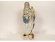 Nevers earthenware sculpture Virgin and Child Jesus Our Lady 17th century