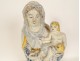 Nevers earthenware sculpture Virgin and Child Jesus Our Lady 17th century