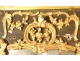 Large Regency mirror in carved gilded wood with shell flowers, 18th century