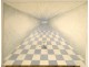 Large HST surrealist painting Fred Zeller Psychic Perception Space 1971