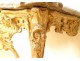 Louis XV console, carved wood, gilded rockery shell, marble, 18th century