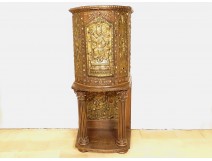 Copper tabernacle embossed Saint Germain Orthodox Byzantine Crusade 19th century