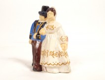  2 characters married couple Breton wedding earthenware Quimper Henriot Sévellec