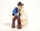  2 characters married couple Breton wedding earthenware Quimper Henriot Sévellec