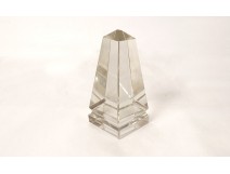 Decorative obelisk cut crystal 20th century collection