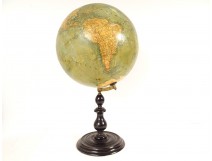 Large German terrestrial globe by Heymann Berlin Henry Lange 19th century