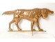 Large old copper weather vane with a spaniel hunting dog, early 20th century