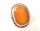 Ring intaglio carnelian monogram crown solid silver 19th century