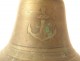 Bell, nautical captain&#39;s bell, bronze, marine anchor, 19th century