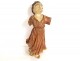 Polychrome carved wooden statuette of a cherub angel late 18th century