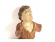 Polychrome carved wooden statuette of a cherub angel late 18th century