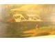 Large HST romantic landscape characters shepherds ruins river 19th century