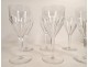 6 Saint-Louis cut crystal water glasses, Bristol model, 20th century