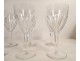 6 Saint-Louis cut crystal water glasses, Bristol model, 20th century