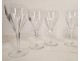 6 Saint-Louis cut crystal water glasses, Bristol model, 20th century