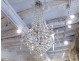 19th century cut crystal basket chandelier with garland tassels