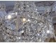 19th century cut crystal basket chandelier with garland tassels