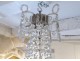 19th century cut crystal basket chandelier with garland tassels