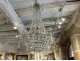 19th century cut crystal basket chandelier with garland tassels