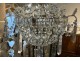 19th century cut crystal basket chandelier with garland tassels