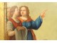 HSP painting Baptism of Christ Jesus Saint John the Baptist cherubs late 18th century