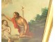 HSP painting Baptism of Christ Jesus Saint John the Baptist cherubs late 18th century