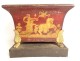 Pair of Empire planters, painted sheet metal, gilding, mythological chariot gods, 19th century