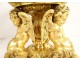 Pair of centerpiece cups signed Thomire gilded bronze cherubs crystal 19th century