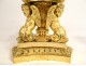 Pair of centerpiece cups signed Thomire gilded bronze cherubs crystal 19th century