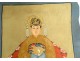 Pair of small Chinese paintings portraits of a couple of ancestors and dignitaries from the 19th century