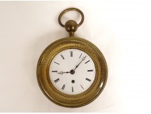 Bronze carriage watch gilded brass Chantelot Marseille 19th century