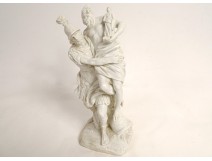 Biscuit sculpture Aeneas Anchises Ascanius Palladion after Lepautre 19th century