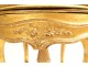 Louis XV piano stool carved wood gilded flowers late 19th century