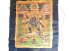 Tibetan Thangka Buddhist painting Mahakala 6 arms Dharmapala Tibet 18th