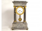 Portico clock regulator columns gray marble Leroy Paris Empire XIXth