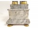 Portico clock regulator columns gray marble Leroy Paris Empire XIXth