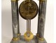 Portico clock regulator columns gray marble Leroy Paris Empire XIXth