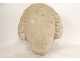 White stone statue head sculpture Haute Epoque 16th 17th century