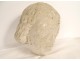 White stone statue head sculpture Haute Epoque 16th 17th century