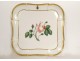 Presentation tray porcelain service Paris coat of arms blazon flower 19th century