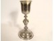 Solid silver chalice Minerva fleur-de-lys cross wheat flowers 290gr 19th century