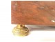 Pendulum terminal red white marble gilded bronze Heart Son Paris Empire XIXth