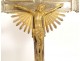 Altar crucifix cross Christ bronze gilded silvered Pascal Lamb 19th century