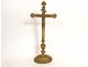 Altar crucifix Christ cross bronze palmettes 18th century