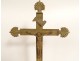 Altar crucifix Christ cross bronze palmettes 18th century