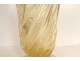 Large Murano glass vase twisted with gold inclusions on foot Venice Italy 20th century